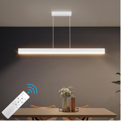 Klighten LED dimmable Pendant Light ēdamgalds 100 cm / 36 W, 3000 K - 6000 K Piekaramais apgaismojums ar tālvadības pulti Ēdamgalds Lineārais dizains Piekaramā lampa 150 cm Regulējams augstums Lustra priekš