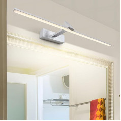 TYhogar LED spoguļlampa vannas istabai 60 cm, 12 W 1320 LM Vannas istabas spoguļlampa Spoguļstikla gaisma vannas istabai, grima gaisma, vannas istabas apgaismojums, skapja gaisma, IP44 LED grima gaisma