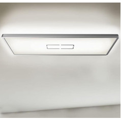 BRILONER Leuchten 3394-014 LED griestu gaisma ar fona apgaismojuma efektu, 22 W, 2700 lūmenu, 4000 Kelvīnu, balta/sudraba, 580 x 200 x 29 mm (garums x platums x augstums)