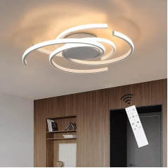 CBJKTX Griestu gaisma LED griestu gaisma Modernā dzīvojamās istabas lampa balta Dimmable ar tālvadības pulti Guļamistabas lampa 77 W Ring Metal Design ēdamistabai Guļamistaba Dzīvojamā istaba Birojs Priekšnams