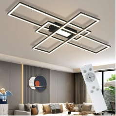 klišejas griestu gaisma LED griestu gaisma Dzīvojamās istabas lampas Melna guļamistabas lampa Moderns dimmable ar tālvadības pulti 50 W guļamistabas griestu apgaismojums Liels virtuves gaitenim ēdamistabai