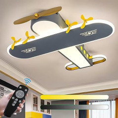 KZT LED griestu gaisma Lidmašīna moderns griestu gaisma ar tālvadības pulti Dimmable 60 cm Boy guļamistabas lampa Akrila griestu apgaismojums meitenēm Bērnu istaba Bērnu istaba Bērnistaba Bērnistaba Iekštelpu apgaismojums