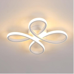 Comely griestu LED gaisma, 30 W, 3400 lm, moderns balts akrila LED griestu apgaismojums, zieda forma balkonam, gaitenim, guļamistabai, viesistabai un ēdamistabai, silti balta gaisma 3000 K, 30 cm