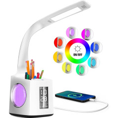 Vazillio LED galda lampa 10 W Dimmable Pen Holder Nakts lampa