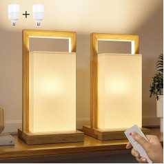 Coinmit Pack of 2 LED Dimmable Table Lamp, baterijas nakts lampa, bezvadu galda lampa ar tālvadības pulti, uzlādējama nakts lampa, 5500 mAh LED lampa guļamistabai