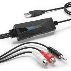 DriverGenius USB Audio Capture Grabber - 3,5-Mm-, R/L-Stereoeingänge