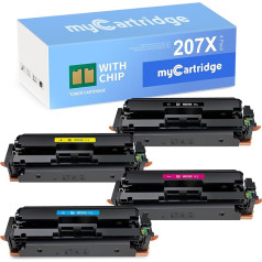 MYCARTRIDGE 207X W2210X toneris (su lustu), suderinamas su HP Color Laserjet Pro MFP M283FDW M255DW M282NW Toneris, skirtas HP 207X 207A W2210A