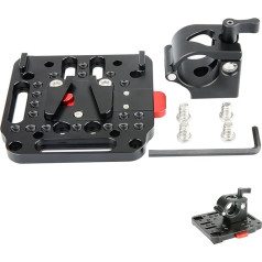 NICEYRIG Alu Adapterplatte 25 mm Rod Clamp mit Quick Release V Lock Montage Platte für DJI Ronin-m Ronin-mx Gimbal Stabilisator