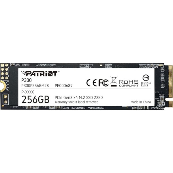 Patriot P300 M.2 PCIe Gen 3x4 256 GB SSD diskdziņš