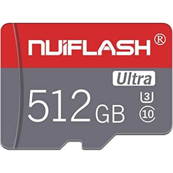 Atmiņas karte 512GB Micro SD karte 512GB Micro SD atmiņas karte 512GB Mini SD karte Ātrgaitas mobilā telefona/tableta/fotokameras 10. klases TF karte un SD kartes adapteris