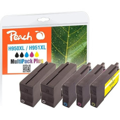 Peach PI300 - 585 Value Pack Plus printeru tintes kasetnes, kas ir saderīgas ar HP Nr. 950XL, 951XL, 951XL