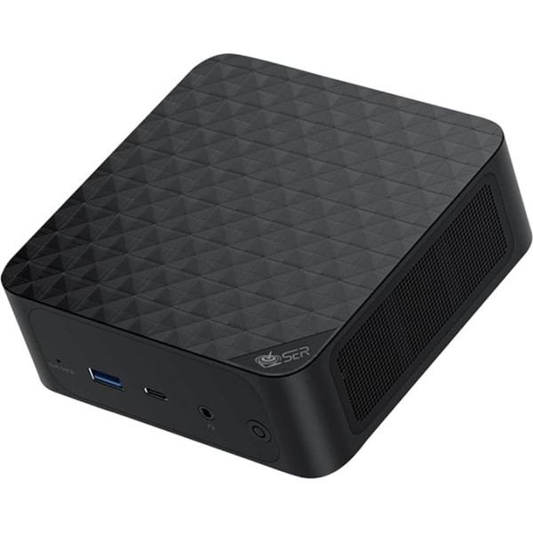 Beelink Mini PC SER6, AMD Ryzen 9 6900HX(8C/16T, līdz 4,9 GHz), 16 GB DDR5 RAM, 500 GB M.2 PCIe4.0 SSD, 4K trīskāršs displejs, USB4, BT5.2, WiFi6, 2,5G RJ45, mini spēļu dators