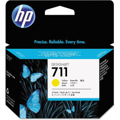 HP 711 3er-Pack Gelb 29 ml Original Druckerpatrone (CZ136A) mit originaler HP Tinte, für DesignJet T120, T125, T130, T520, T525, T530 Großformatdrucker sowie den HP 711 DesignJet Druckkopf