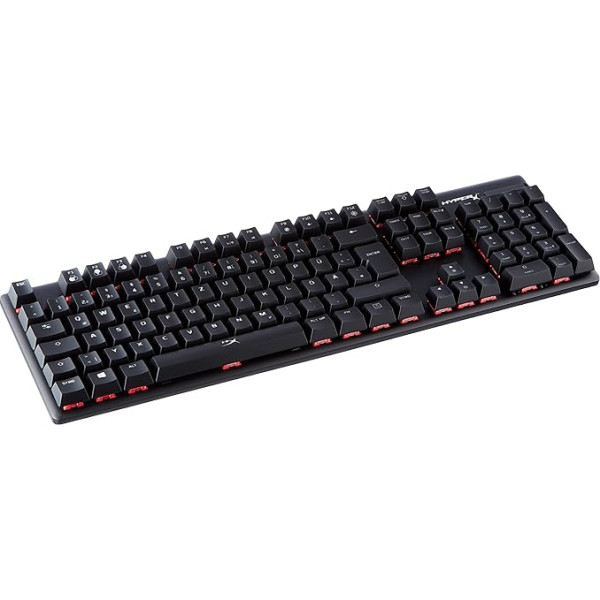 HyperX Alloy Origins RGB mehāniskā spēļu tastatūra, HyperX sarkanie slēdži (QWERTZ vācu izkārtojums), melna