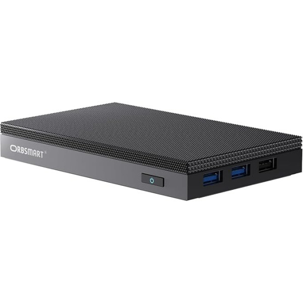 Orbsmart AW-15L Mini-PC Windows 11 Pro Desktop-PC | Dators | Micro PC | viegls | ērts | ērts (Intel N100 CPU, 8GB RAM, 256GB iekšējā atmiņas, 2X HDMI, USB-C, WiFi 6)