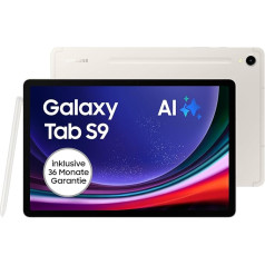 Samsung Galaxy Tab S9 Android planšetdators, Wi-Fi, 256GB/12GB RAM, MicroSD kartes slots, iekļauts S Pen, Simlock bez līguma, bēšs