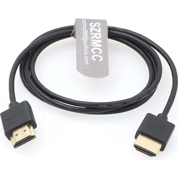 SZRMCC HDMI kabelis, HDMI uz HDMI, HDMI ātrgaitas plāns 4K Ultra HD HDMI 2.0 Ethernet kabelis ar audio atgriešanās HDMI pagarinātājs Ninja V, ATOMOS Port Keys BM5 monitoram, Sony kamerai