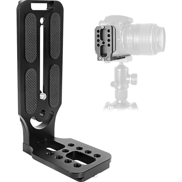 Sequpr Camera L Quick Release Plate L kronšteins Arca Swiss saderīgs ar DJI Ronin Zhiyun Gimbal stabilizatoru Nikon Canon DSLR kameru statīva lodveida galva