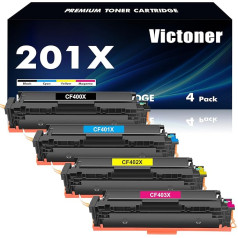 201X 201A MFP M277dw Toneris: Suderinamas su HP M277dw Color Laserjet Pro MFP HP 201X 201A CF400X CF400A M277n M252dw M274n M252n M277c6 M277 M252 Spausdintuvo kasetės juoda žydra geltona magmag