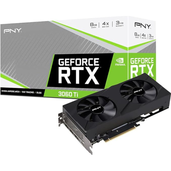 PNY GeForce RTX™ 3060 Ti 8GB GDDR6X Verto Dual Fan grafiskā karte