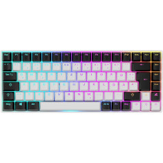 Sharkoon Skiller SGK50 S3 White, игровая клавиатура RGB, Gateron Yellow, 75% раскладка