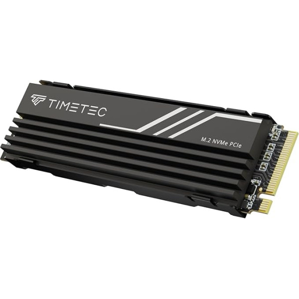 Timetec 2TB PCIe 4.0 Heatsink Gaming SSD NVMe Phison E27T PCIe Gen4x4 M.2 2280 3D NAND TLC SLC Cache lasīšanas/rakstīšanas ātrums līdz 7400/6400MB/s Iekšējais cietvielu disks PS5, datoriem