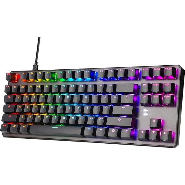 TECWARE Phantom+ 87 taustiņi RGB LED mehāniskā tastatūra Wraith Red Switch