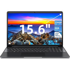 SGIN klēpjdators 15,6 collas, 256 GB SSD, 8 GB RAM, Celeron klēpjdators līdz 2,6 GHz, 2,4/5G WiFi, 1024 GB SSD, 2 USB 3.2, C tipa, vācu klaviatūras membrāna, 53200 MWh akumulators