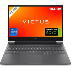 HP Victus spēļu klēpjdators | 16,1 collu FHD displejs | 144 Hz | Intel Core i7-13700H | 32 GB DDR5 RAM | 1 TB SSD | NVIDIA GeForce RTX 4070 | Windows 11 Home | QWERTZ | Mica Silver