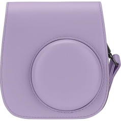 ZUIKAKU Protective and Carrying Case Compatible with Fujifilm Instax Mini 11/9/8/8+ Instant Photo with Accessory Pocket and Adjustable Strap (Purple)