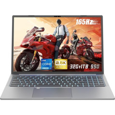 Ninkear klēpjdators 16 collu Core i7 13620H 4.9GHz 165Hz 2.5K IPS ekrāns 32GB DDR4 1TB SSD Intel Iris Xe Graphics Aizsegta tastatūra Atbloķēt pirkstu nospiedumu Windows 11 Wifi 6 klēpjdators