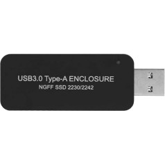 Oumij Cietā diska korpuss Portatīvais USB3.0 uz M.2 NGFF SSD korpusa ārējā cietā diska kaste 2230/2242 ārējā cietā diska korpusa adapteris