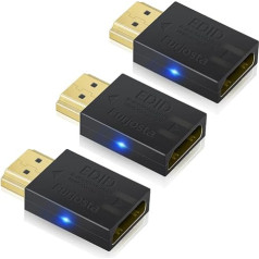 Mini 4K HDMI EDID emulatora adapteris adapteris HDMI savienotājs HDMI diožu kontaktdakšu savienojums datora vairāku displeju iestatīšanai Monitora projektors Video sadalītājs KVM pagarinātājs AV uztvērējs 3840x2160@60Hz 3P