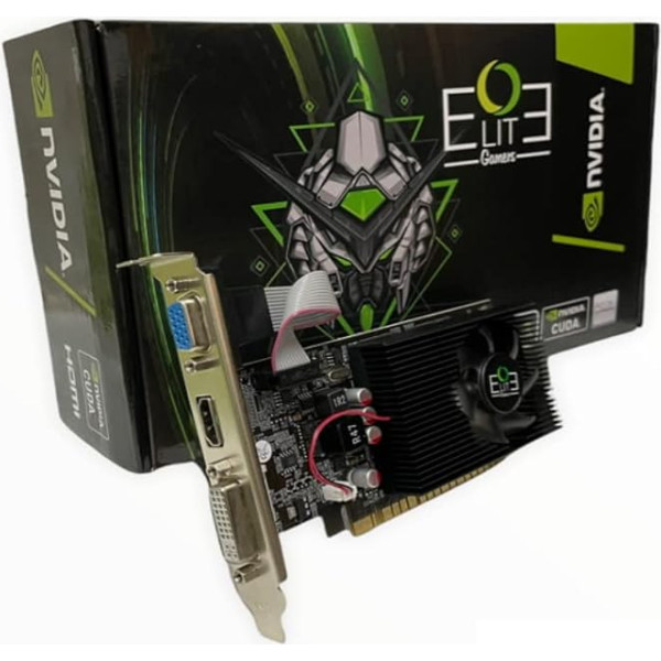 OUTLET COMPUTER GeForce GT 730 2GB GDDR5, zema profila grafiskā karte kompaktiem HTPC un zema profila datoriem ar ventilatoru, iekļauts papildu I/O stiprinājums