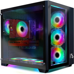 STGsivir Gaming Desktop PC, Intel Core i7-8700 līdz 4,6 GHz, GeForce RTX 3060 12 GB GDDR6, 16 GB DDR4, 1 TB SSD, WiFi 600M, BTB 5.0, RGB ventilators x 7, W11H64