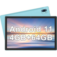 YESTEL Tablet 10 Zoll mit Ultraschnell 5G WiFi, 2.0 GHz 8 kodolu, Android Tablet mit 4 GB RAM, 64 GB ROM, Erweiterbar bis 1 TB, Bluetooth 5.0, 8000 mAh akumulators, 5 MP+8 MP, Grün