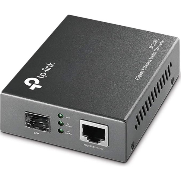 TP-Link Gigabit SFP multivides pārveidotājs, atbilst IEEE 802.3ab un IEEE 802.3z standartiem, FX ports atbalsta karsto maiņu (MC220L)