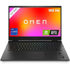 OMEN Gaming Laptop | 17.3 Inch QHD 165 Hz IPS Display | Intel Core i9-12900H | 32 GB DDR5 RAM | 1 TB SSD | NVIDIA GeForce RTX 3080 Ti | Windows 11 Home | QWERTZ Keyboard with RGB Lighting | Black