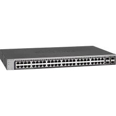 NETGEAR GS748T 48 prievadų Gigabit Ethernet LAN komutatorius Smart (valdomas tinklo komutatorius su 4x 1G SFP, stalinis arba 19 zonų stovo montažas, ProSAFE Lifetime-Garantie)