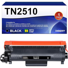 NOGIVY TN2510 TN-2510 Toneris su lustu, tinkamas naudoti Brother TN2510 TN-2510 für Brother HL-L2400DWE DCP-L2627DW DCP-L2660DW DCP-L2620DW DCP-L2620DW MFC-L2835DW MFC-L2827DW MFC-L2860DWE MFC-L2860DW MFC-L2860DW (1 Schwarz)