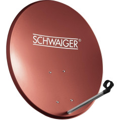 SCHWAIGER 142 Satellite Dish Satellite System Offset Antenna LNB Support Arm Mast Mount Satellite Dish Satellite System Steel 55 x 62 cm Red