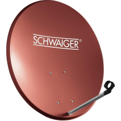 SCHWAIGER 142 Satelītantena Satelītantena ar nobīdi LNB atbalsta roka Satelītantena Satelītantena Satelītantena ar aizmugurējo antenu stiprinājumu Tērauds 55 x 62 cm Sarkans