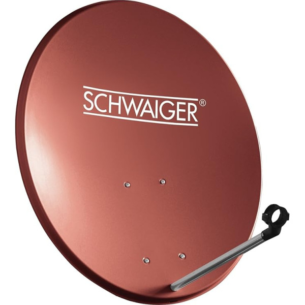 SCHWAIGER 142 Satelītantena Satelītantena ar nobīdi LNB atbalsta roka Satelītantena Satelītantena Satelītantena ar aizmugurējo antenu stiprinājumu Tērauds 55 x 62 cm Sarkans