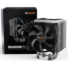 не шумите! Shadow Rock 3, CPU Kühler, 190W TDP, Shadow Wings 2 120mm PWM High-Speed Lüfter, Heatpipe Direct Touch (HDT)-Technologie, 5x 6mm Heatpipes, Single Tower, BK004