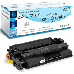 ASEKER suderinama 26X CF226X 26A CF226A tonerio kasetė 9000 puslapių, skirta HP Laserjet Pro M402d M402n M402dn M402dw M402dne MFP M426dw M426fdn M426fdw spausdintuvui (26X CF226X juoda)