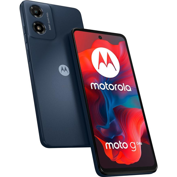 Motorola Moto g04s viedtālrunis (6,6 collu HD+ displejs, 50 MP kamera, 4/64 GB, 5000 mAh, Android 14), melns, iekļauts aizsargvāciņš + mobilā tālruņa turētājs [Tikai Amazon]