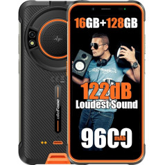 Ulefone Power Armor 16S Āra mobilais tālrunis bez līguma, Android 13 16GB + 128GB + 2TB Āra viedtālrunis bez līguma, 3,5W skaļrunis, 9600mAh, 50MP, 5,93 collu FHD+, IP68 mobilais tālrunis, Dual