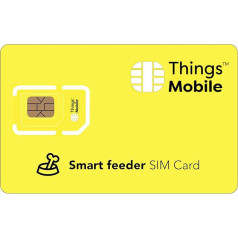 IOT/M2M SIM kortelė SMART ADDITION/SMART FEEDER - Things Mobile - pasaulinė tinklo aprėptis, kelių tiekėjų tinklas GSM/2G/3G/4G be fiksuotų išlaidų. Įskaičiuotas 10 € kreditas