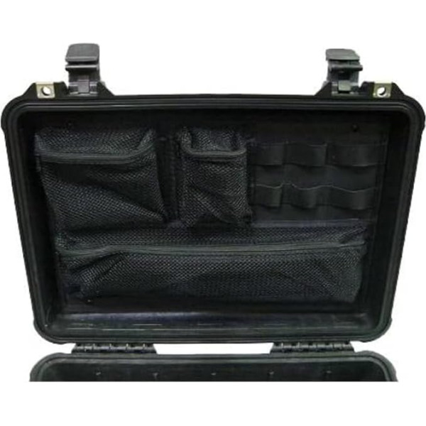 Peli 1508 Fotografen-Deckeleinteilungssystem, Original Peli Protector Case Zubehör, Kompatibel mit: Peli 1500 (отдельно), Farbe: Schwarz Koffereinsätze