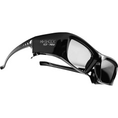 Hi-SHOCK DLP Pro 7G Black Diamond DLP Link 3D brilles saderīgas ar Acer, BenQ, Viewsonic, Optoma, LG DLP 3D projektoriem [Shutter Glasses | 96-200 Hz - uzlādējamas | DLP Link]